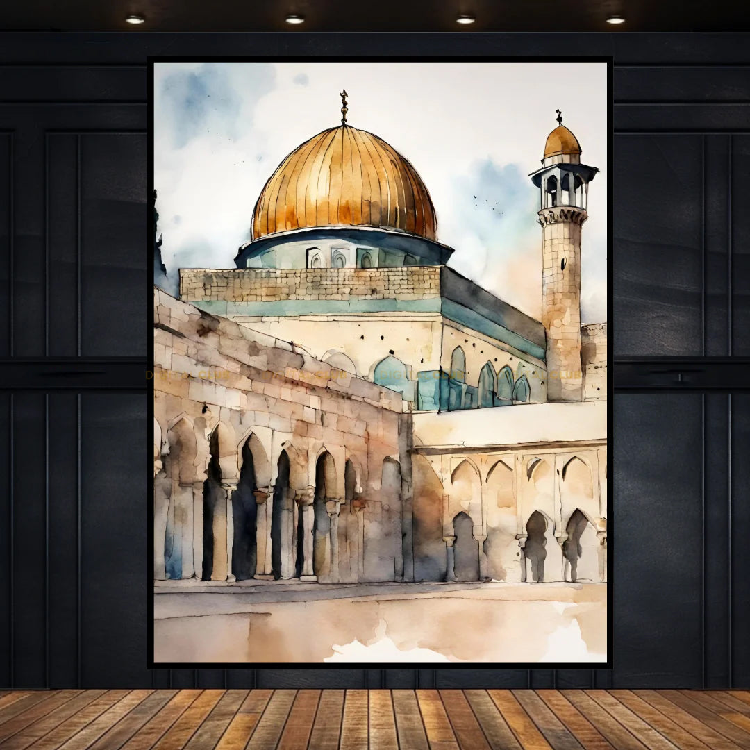 Masjid e Aqsa Palestine Islamic Premium Wall Art