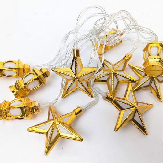 Warm Glow Star & Lantern LED String Battery Operated Lights – Eid & Ramadan Decor