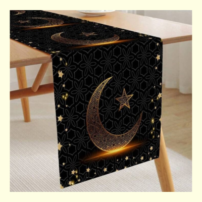 Classic style moon pattern table flag