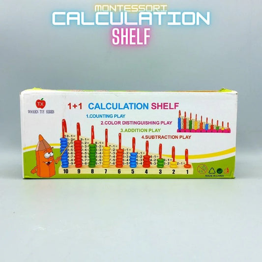 Calculation Shelf - Abacus For Math Skills - Montessori Educational Toy