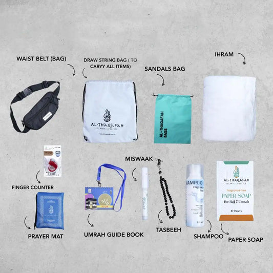 Premium Umrah Kit Complete 12-Piece Travel Essentials for Pilgrims