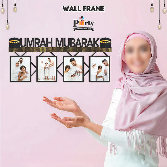 Umrah Mubarak Wall Frame Customized with Your Images