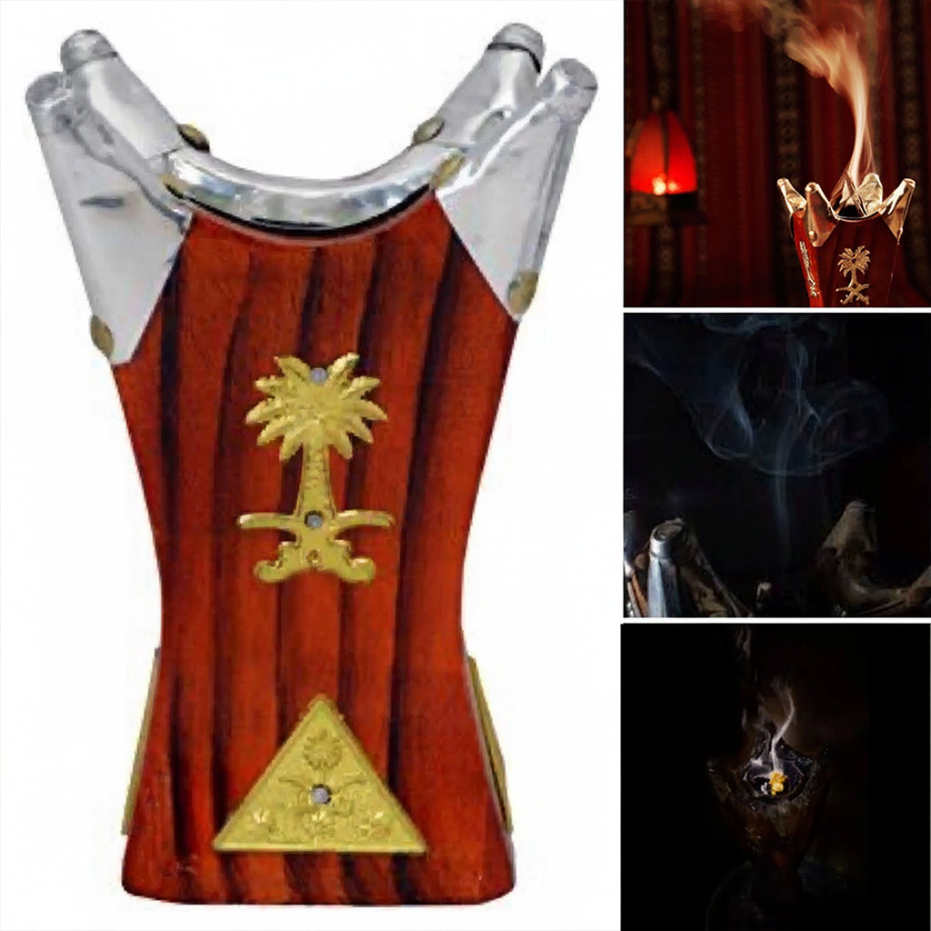 Wooden Bakhoor Burner Traditional Style Non-Electric