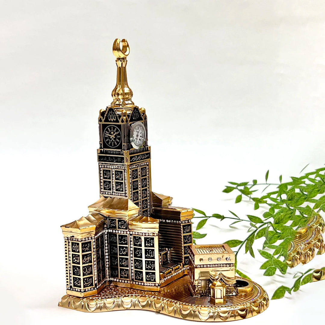 Islamic Table Decor 99 Names of Allah Kaba Clock Tower Replica