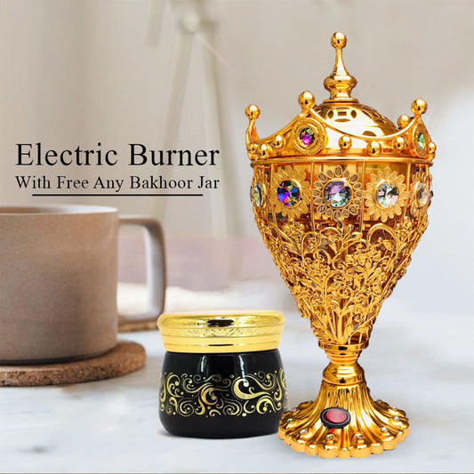 Royal Crown Burner With Any Free Bakhoor Jar