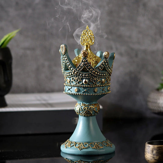 Essential Oil & Incense Burner with Resin Crown