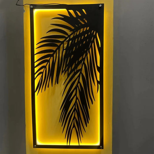 Glowing Bamboo Leaf Roblight Wall Art