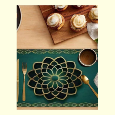 4 pcs geometric pattern placemats set