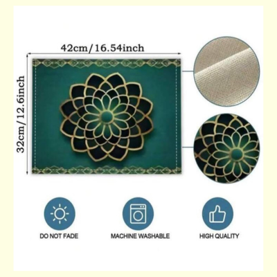 4 pcs geometric pattern placemats set