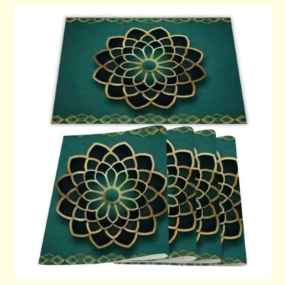 4 pcs geometric pattern placemats set