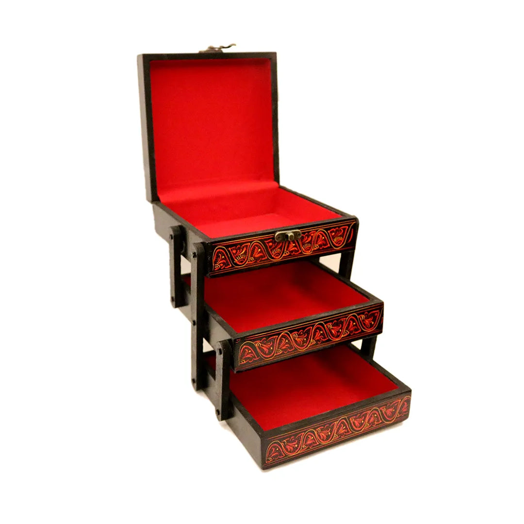 Lacquer art jewellery Box Wooden