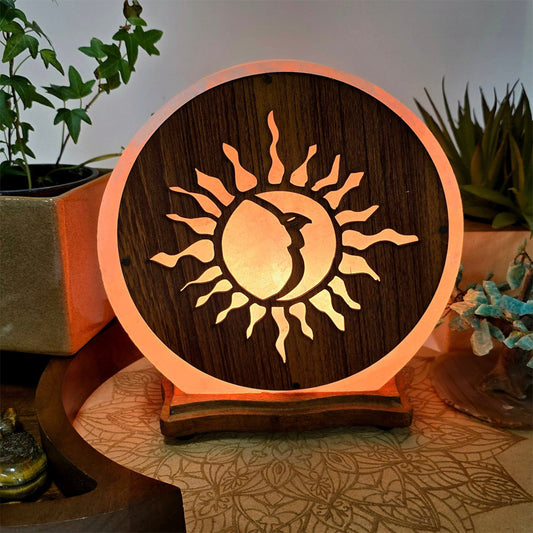 Large Sun and Moon Himalayan Salt Lamp