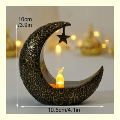 Moon and star shaped candle lantern