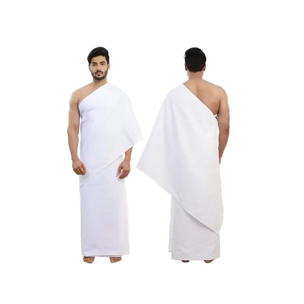 Towel Ihram/Ahram For Men Cotton Fabric White