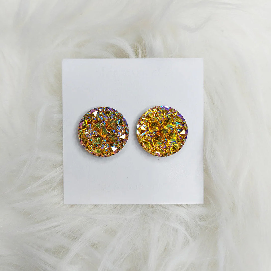 مغناطيس حجاب كريستال ذهبي