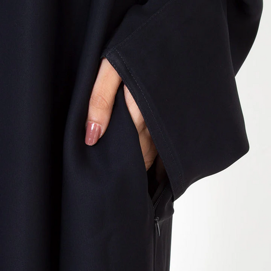 Black Classic Front-closed Abaya