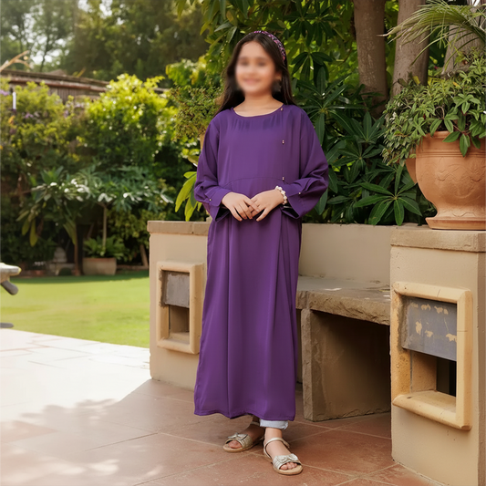Royal Purple Kids Abaya