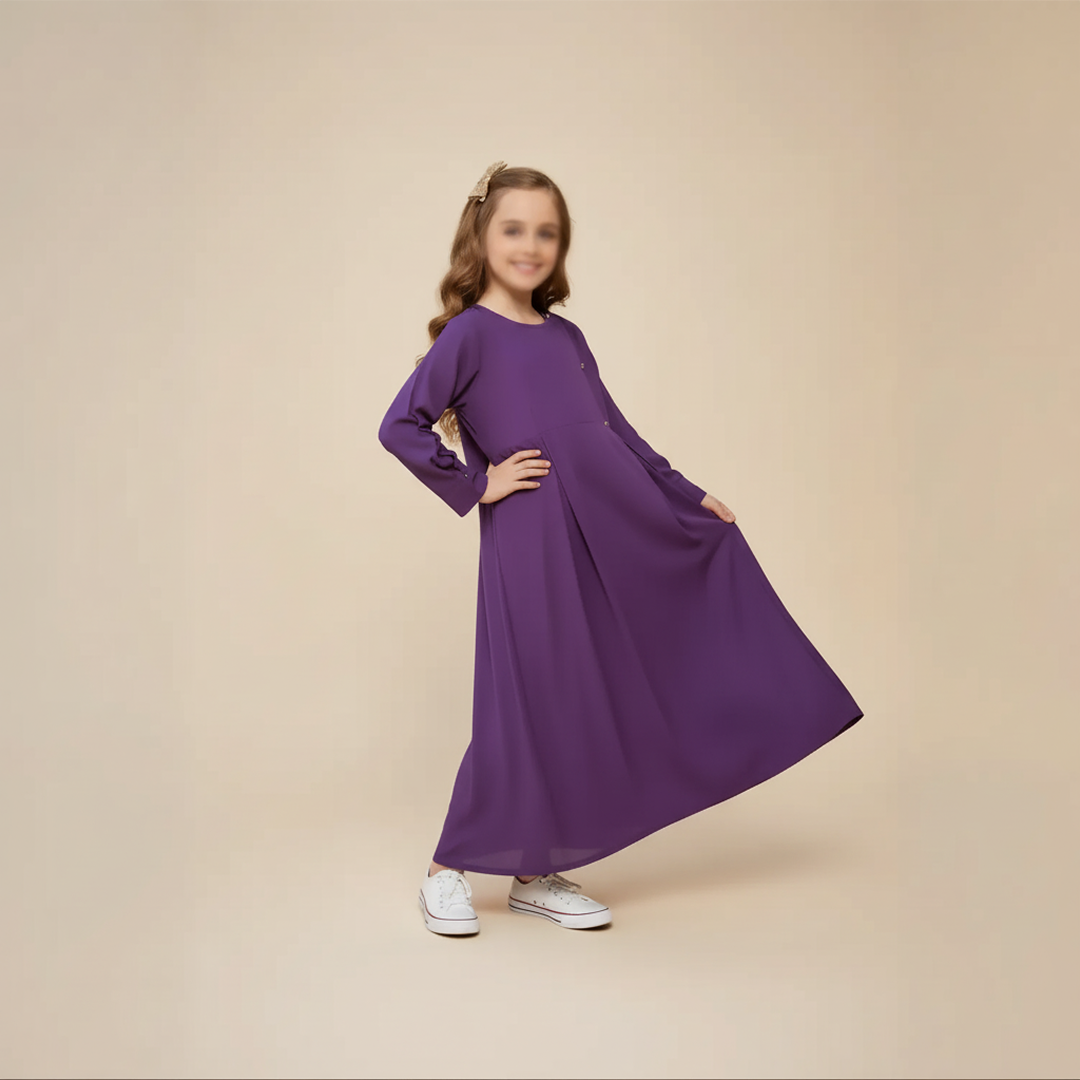 Royal Purple Kids Abaya