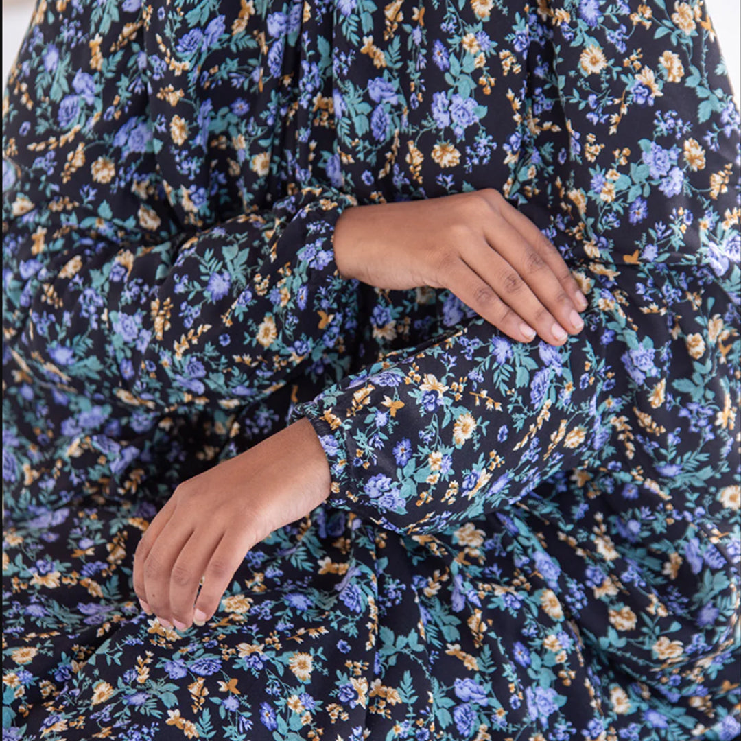 Printed Namaz Chadar - Black